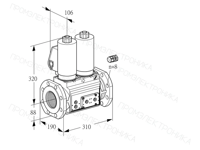 Kromschroder VCS 780F05NNKSL3E/PPPP/PPPP — двойной электромагнитный газовый клапан — 88206719