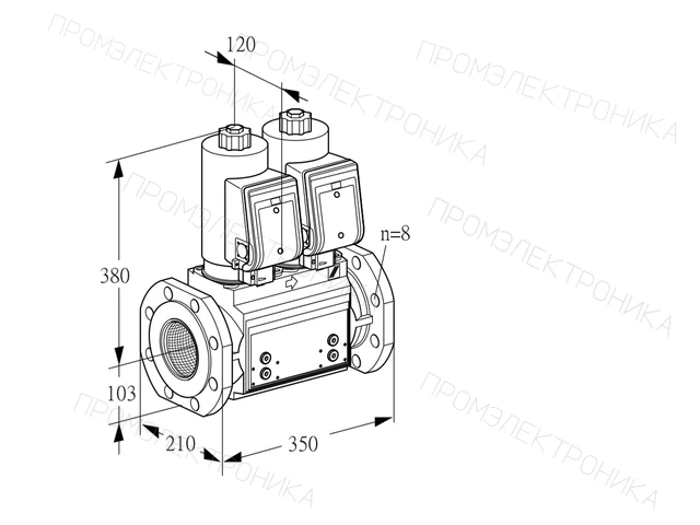 Kromschroder VCS 8T100A05NNKGRB/PPPP/PPPP — двойной электромагнитный газовый клапан — 88204961