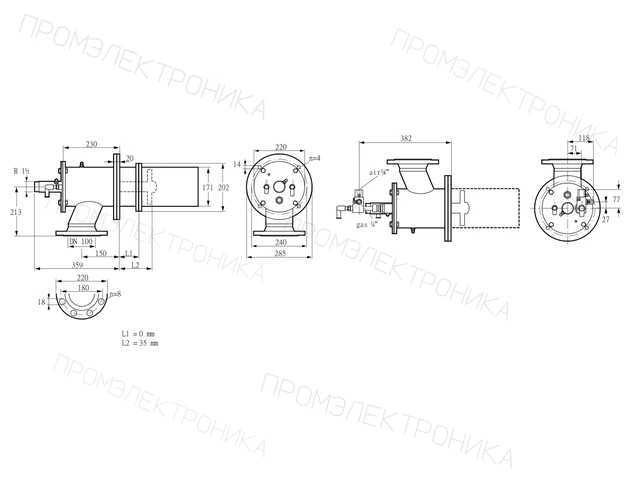 Kromschroder ZIC 165RBL-0/35-(20)D — промышленная газовая горелка — 84246517