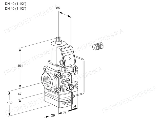 Kromschroder VAH 2E40R/40R05HEVQSR/PP/PP — регулятор расхода газа — 88107108