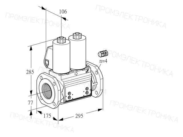 Kromschroder VCS 665F05NNWL3B/PPPP/PPPM — двойной электромагнитный газовый клапан — 88207944