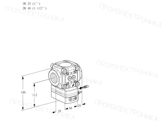 Kromschroder VRH 225/40R05AE/PP/PP — регулятор расхода газа — 88028737