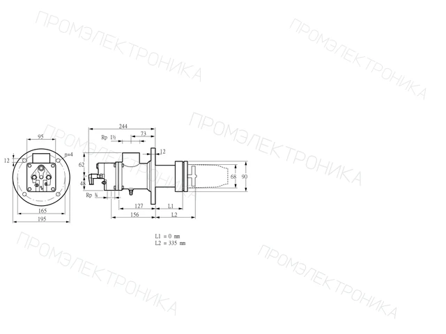 Kromschroder BIC 65HB-0/335-(34)E — промышленная газовая горелка — 84099031