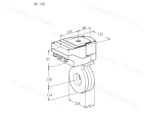 Kromschroder IBA 150Z05/20-07W2TR10 — дисковая поворотная заслонка — 88302376