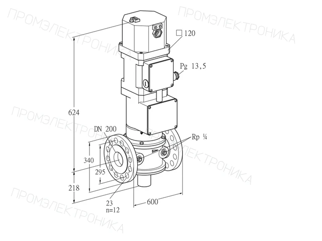 Kromschroder VK 200F10W5HXA43 — электромагнитный газовый клапан — 85315702