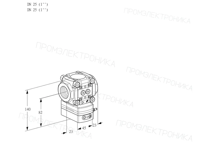 Kromschroder VRH 1T25N05AA/PP/PP — регулятор расхода газа — 88029126