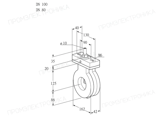 Kromschroder BVA 100/80Z05F — дисковая поворотная заслонка — 88302720