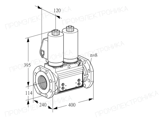 Kromschroder VCS 9T125A05NNAGLB/PPPP/PPPP — двойной электромагнитный газовый клапан — 88203948