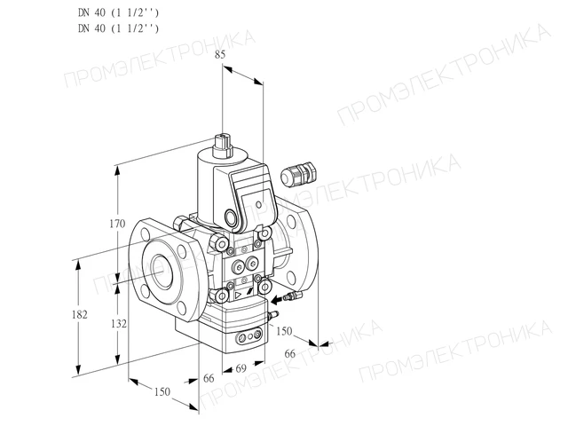 Kromschroder VAH 240F/NWAE — регулятор расхода газа — 88020906