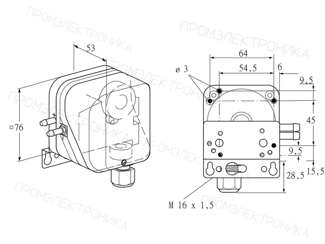 Kromschroder DL 10K-3W — реле давления — 84444800