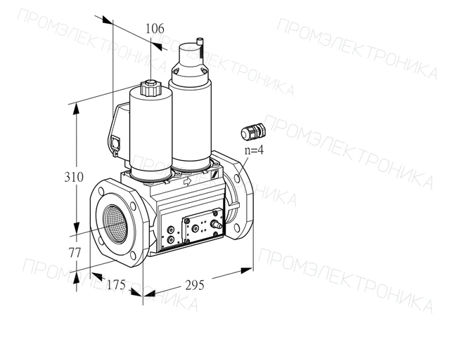 Kromschroder VCS 665F05NLWGL3E/PPPM/PPPP — двойной электромагнитный газовый клапан — 88204406