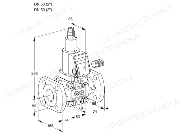 Kromschroder VAS 350F/LQSR — электромагнитный газовый клапан — 88004885
