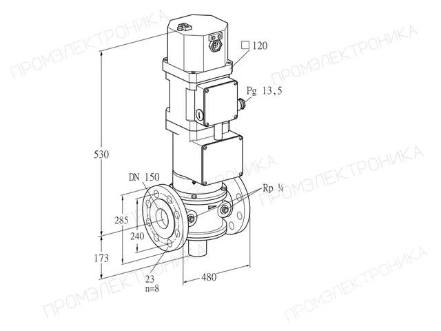 Kromschroder VK 150F04MXA43 — электромагнитный газовый клапан — 85314618