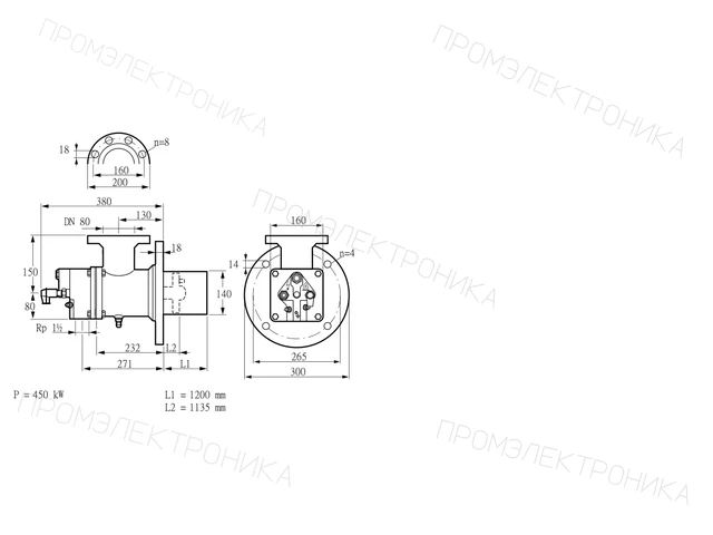 Kromschroder BIO 140HB-1200/1135-(26)EB — промышленная газовая горелка — 84099853
