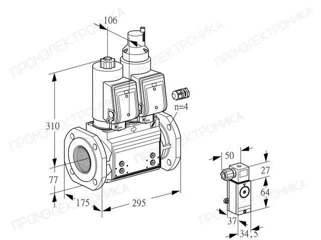 Kromschroder VCS 665F05NLWSR3B/P3PP/PPPP — двойной электромагнитный газовый клапан — 88206598