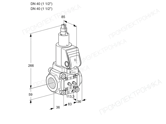 Kromschroder VAS 3T40N/LQSR — электромагнитный газовый клапан — 88032681