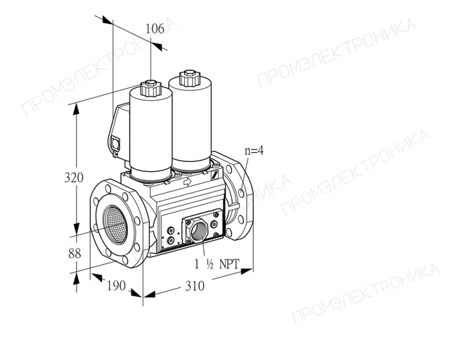 Kromschroder VCS 7T80A05NNQSLE/PPVP/PPPP — двойной электромагнитный газовый клапан — 88204551