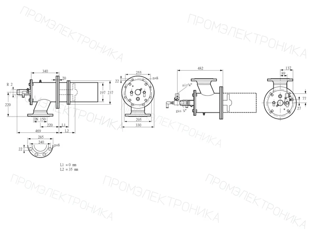 Kromschroder ZIC 200HBL-0/35-(23)D — промышленная газовая горелка — 84277611