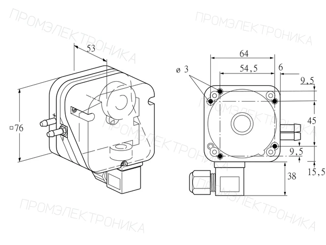 Kromschroder DL 50K-9 — реле давления — 84444842