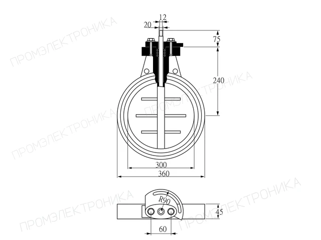 Kromschroder DKR 300Z03F100A — дисковая поворотная заслонка — 03149314