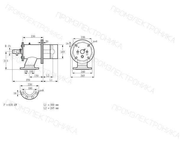 Kromschroder ZIO 165RB-300/285-(17)D — промышленная газовая горелка — 84199283