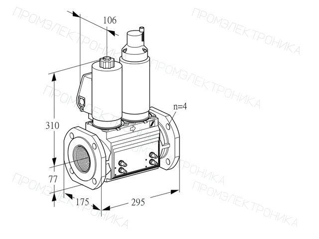 Kromschroder VCS 6T65A05NLQSLB/MMMM/MMMM — двойной электромагнитный газовый клапан — 88204166
