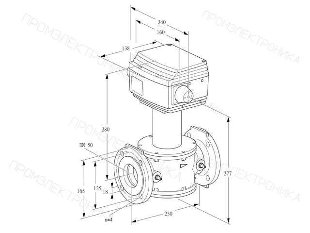 Kromschroder RV 50/KF10W60S1 — регулирующий клапан — 86060750