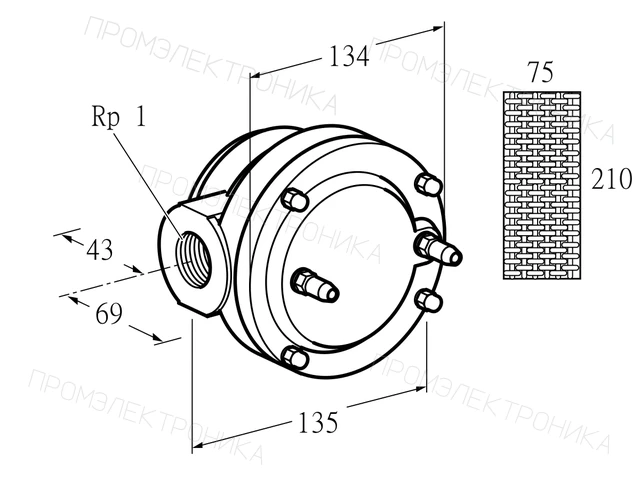 Kromschroder GFK 25R10-6 — газовый фильтр — 81937190