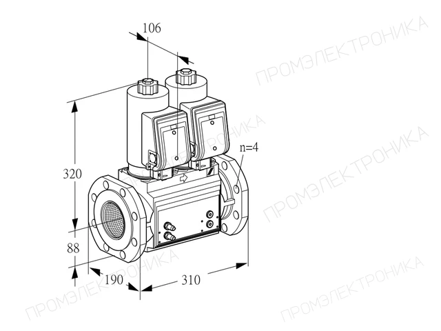 Kromschroder VCS 7T80A05NNQSRB/MMPP/MMPP — двойной электромагнитный газовый клапан — 88203217