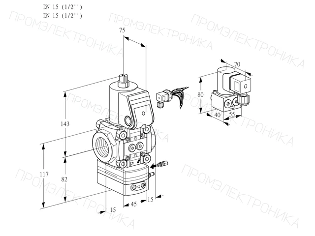 Kromschroder VAG 115R/NWBE — регулятор соотношения газ/воздух — 88006300