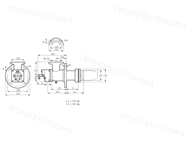 Kromschroder BIC 125HB-150/185-(2)E — промышленная газовая горелка — 84099852