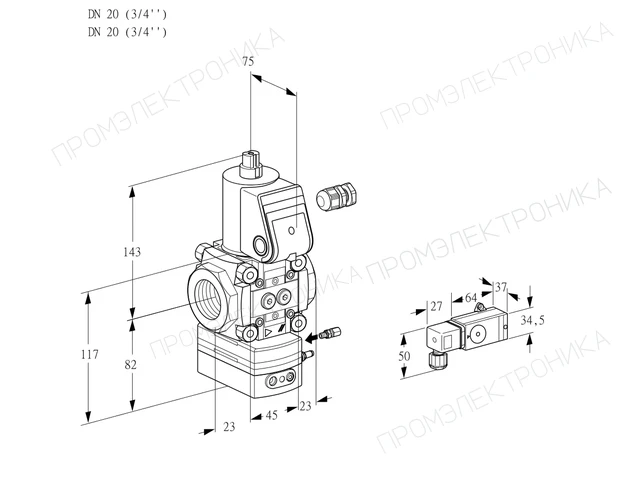 Kromschroder VAG 120R/NWAE — регулятор соотношения газ/воздух — 88012205