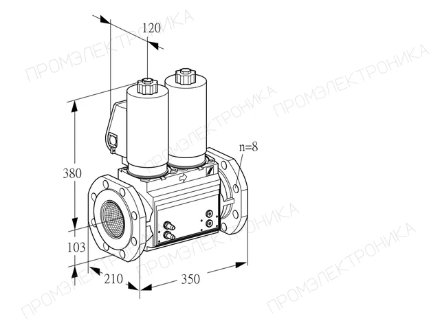 Kromschroder VCS 8T100A05NNQSLB/MMPP/MMPP — двойной электромагнитный газовый клапан — 88204189
