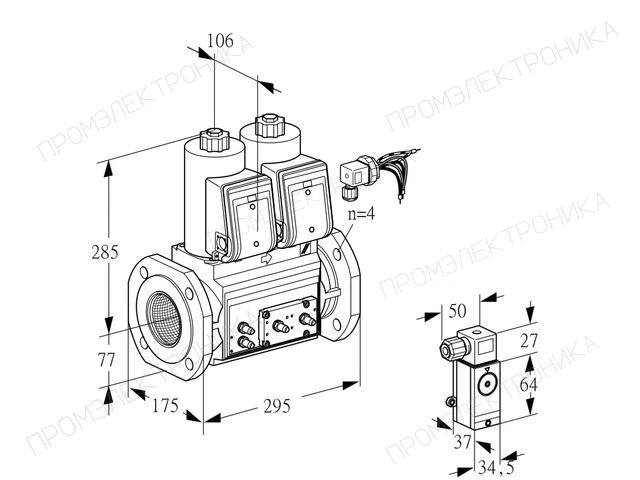 Kromschroder VCS 665F05NNWRE/MMMM/P3P3 — двойной электромагнитный газовый клапан — 88203794