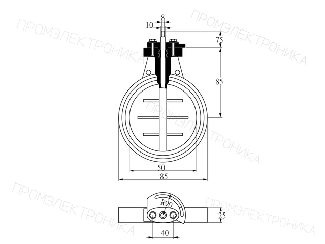 Kromschroder DKR 50Z03F100A — дисковая поворотная заслонка — 03149282