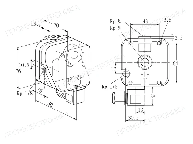 Kromschroder DG 10U-6N — реле давления — 84447304