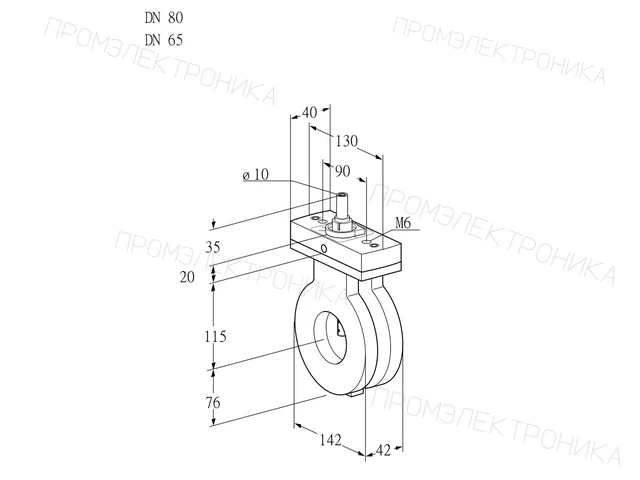 Kromschroder BVA 80/65Z05F — дисковая поворотная заслонка — 88303041