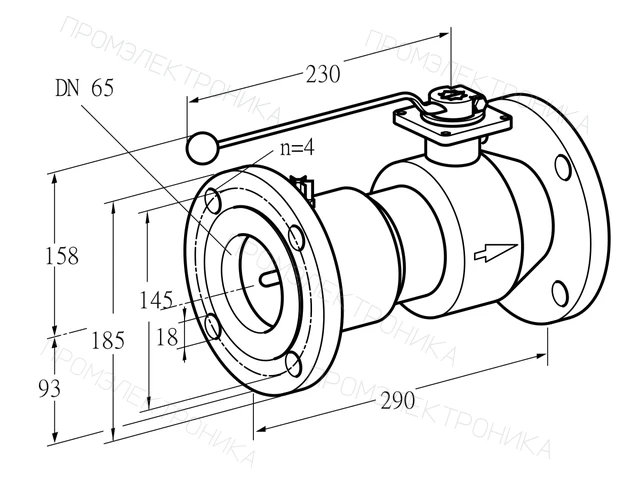 Kromschroder AKT 65F50TAS — ручной газовый кран — 03152300