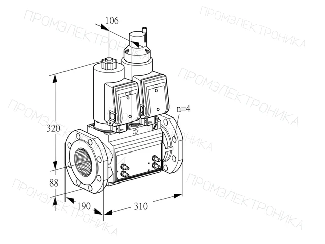 Kromschroder VCS 7T80A05NLQSRB/MMMM/PPPP — двойной электромагнитный газовый клапан — 88204271