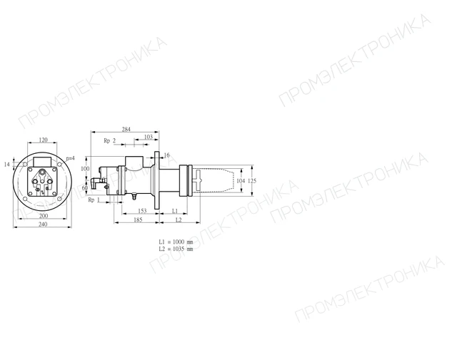 Kromschroder BIC 100HB-1000/1035-(37)E — промышленная газовая горелка — 84199297