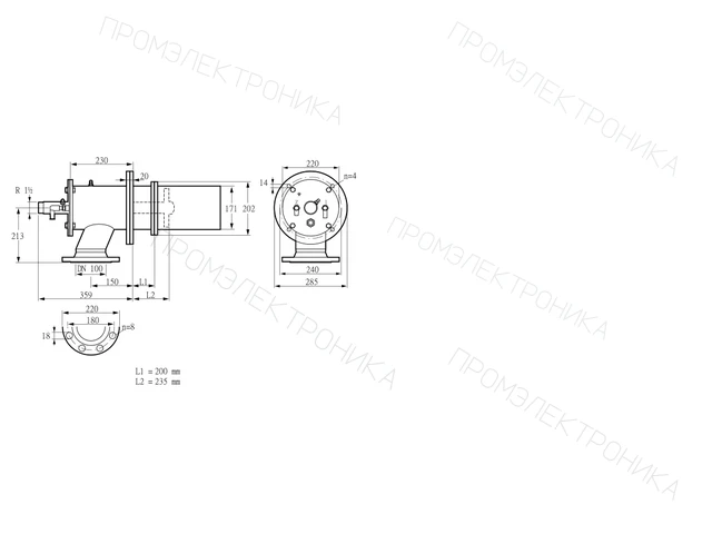 Kromschroder ZIC 165HB-200/235-(18)D — промышленная газовая горелка — 84246538