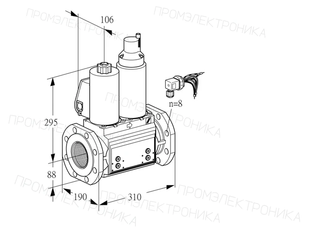 Kromschroder VCS 780F05NLWLB/PPPP/PPPP — двойной электромагнитный газовый клапан — 88204891