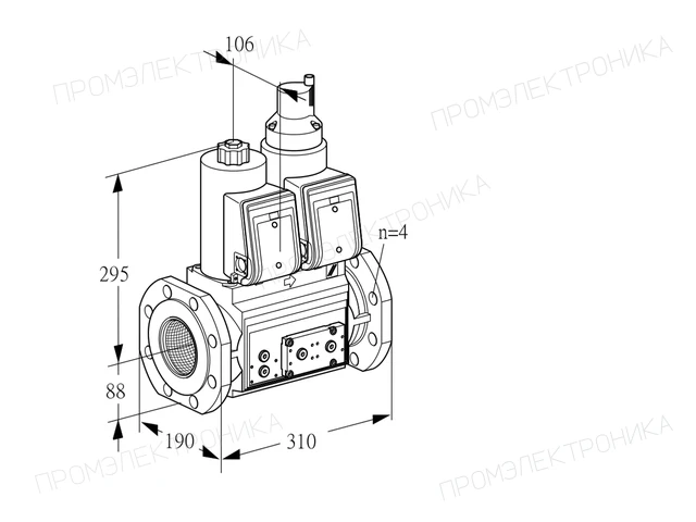 Kromschroder VCS 7T80A05NLQRE/PPPP/PPPP — двойной электромагнитный газовый клапан — 88202854