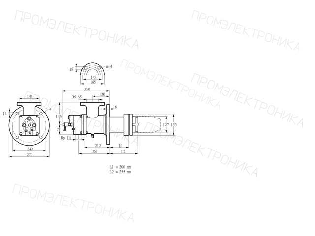 Kromschroder BIC 125HB-200/235-(2)E — промышленная газовая горелка — 84034030