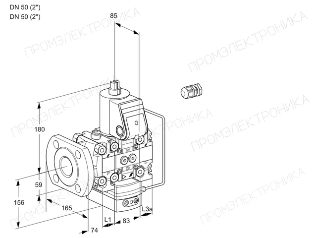 Kromschroder VAH 3E50F/50R05FHEVWR/PP/PP — регулятор расхода газа — 88106285