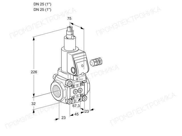 Kromschroder VAS 125R/LQGR — электромагнитный газовый клапан — 88010280