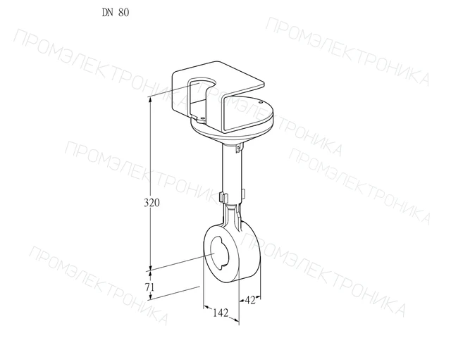 Kromschroder BVHR 80Z01A — дисковая поворотная заслонка — 88302699