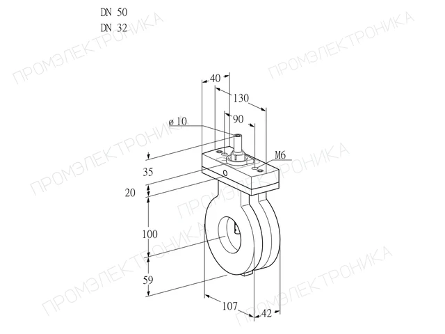 Kromschroder BVA 50/32Z05F — дисковая поворотная заслонка — 88300513