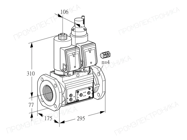 Kromschroder VCS 665F05NLWSR3E/PPPP/PPPP — двойной электромагнитный газовый клапан — 88205173