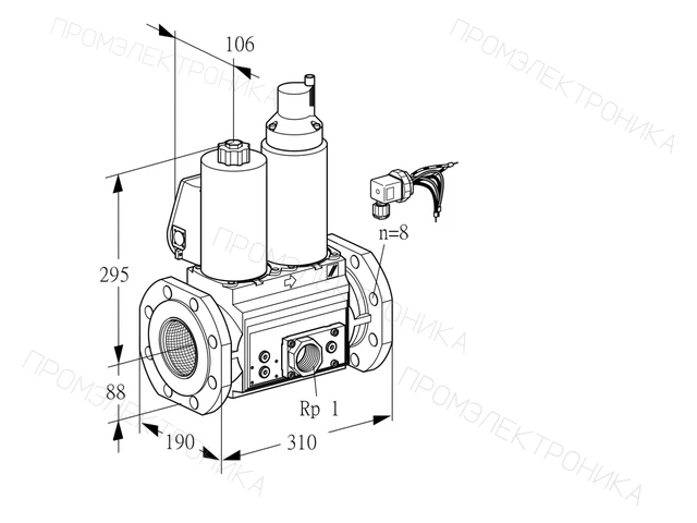Kromschroder VCS 780F05NLWLE/PPEP/PPPP — двойной электромагнитный газовый клапан — 88207926